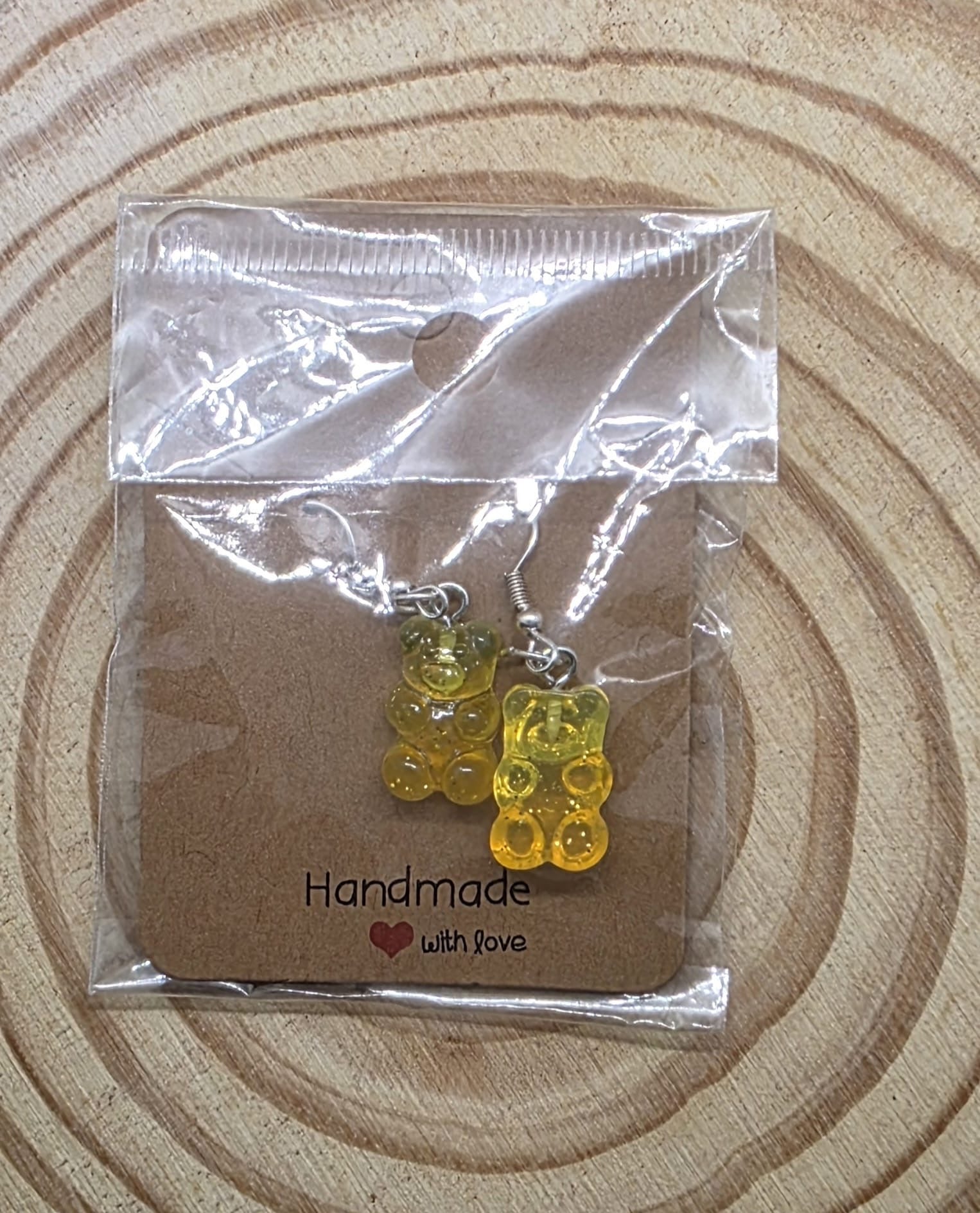 Yellow Bear Hook Earrings