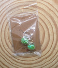 Green Bauble Hook Earrings