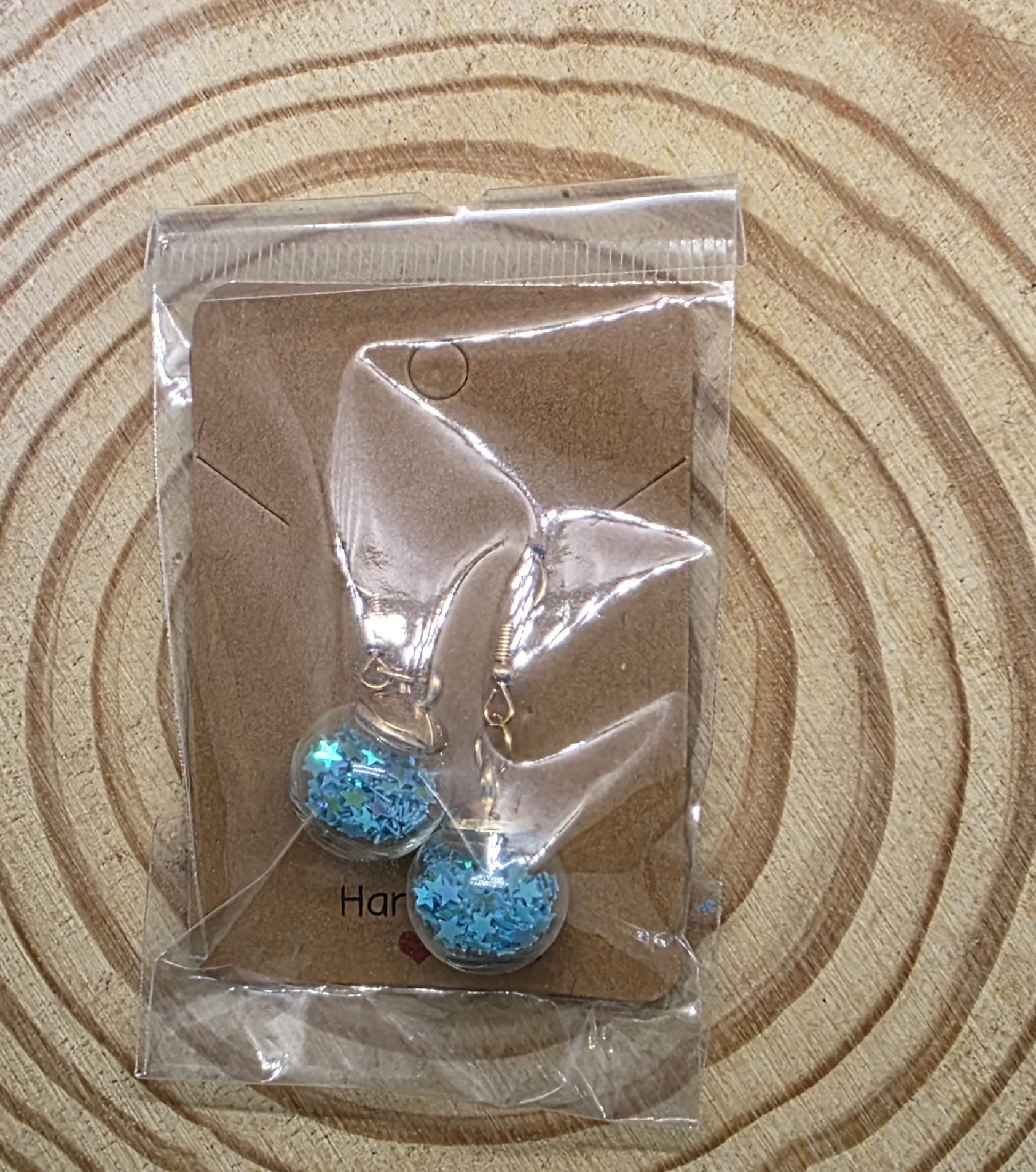 Blue Confetti Bauble Earrings