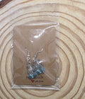 Clear and Blue Bear Hook Earrings